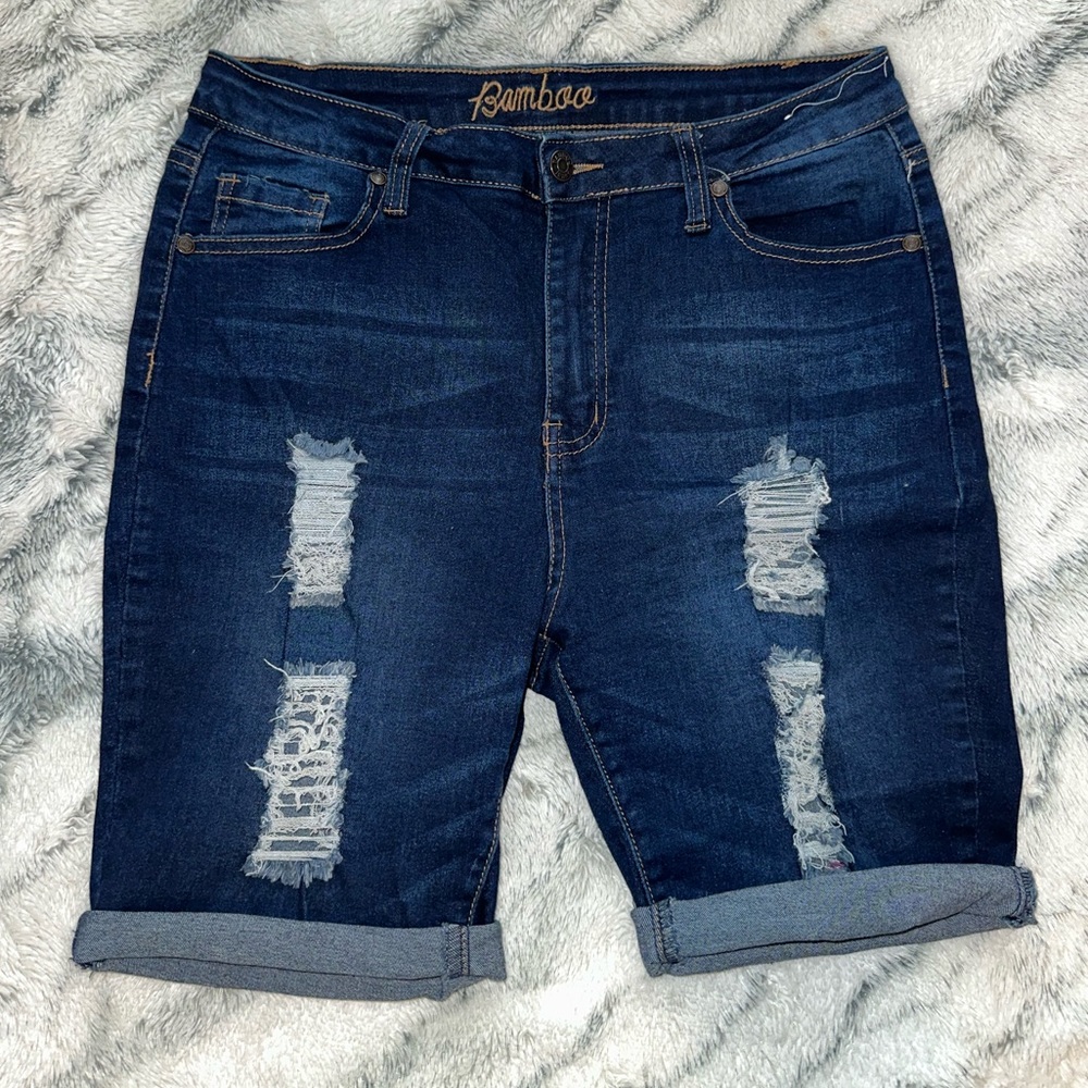 Bamboo Distressed Shorts